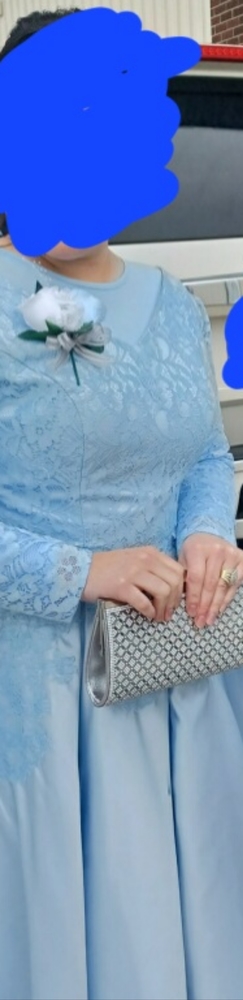 Beautiful light sky blue special occasion dress